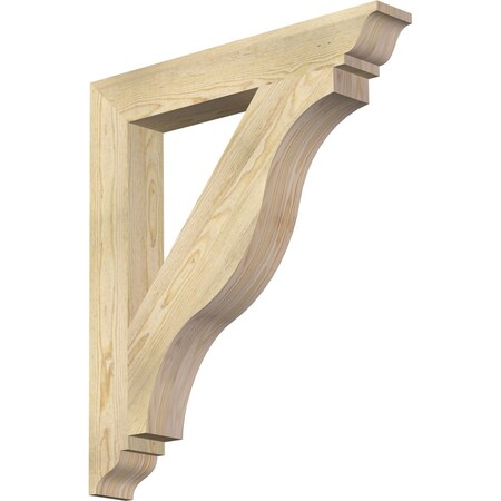 Ekena Millwork Funston Traditional Rough Sawn Bracket, Douglas Fir, 4"W x 28"D x 32"H BKT04X28X32FST01RDF